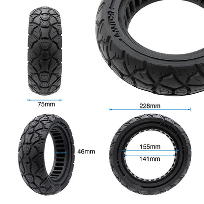 Rueda maciza 10x3,0/255x80 (80/65-6) negra [Amitor]