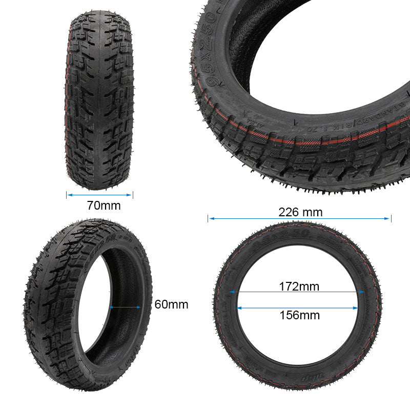 Neumático tubeless off-road 9,5×2,50 con válvula