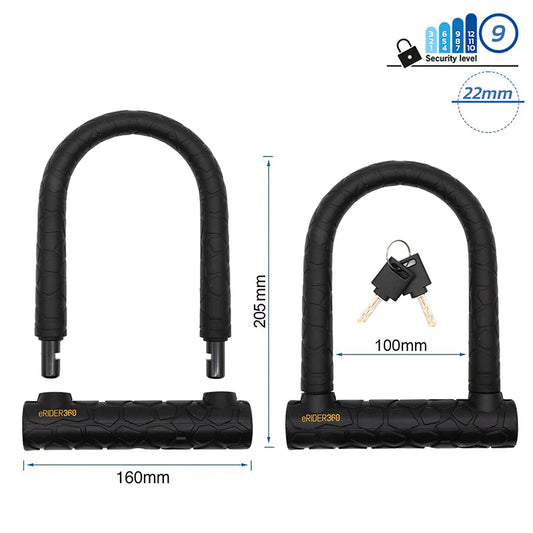 Candado para patinete en U de llave LCK-009