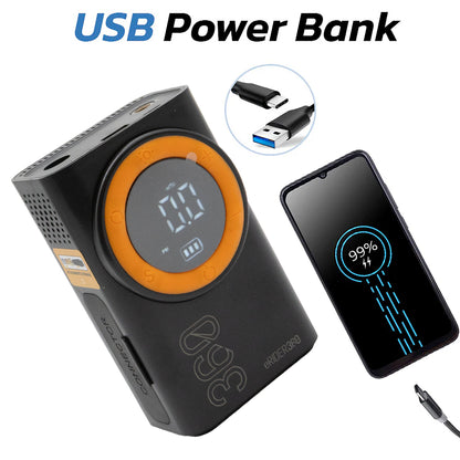 AIR-008 Inflador eléctrico portátil función Power Bank