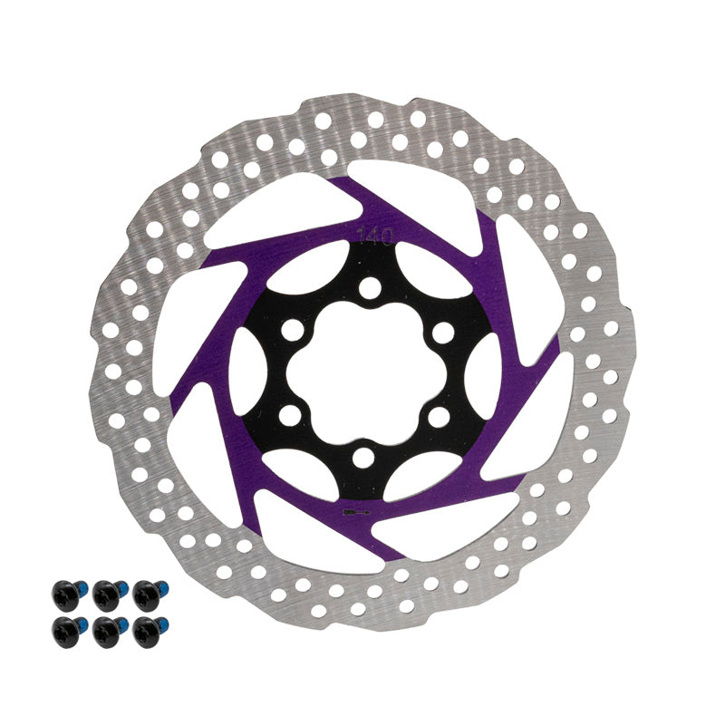 Disco de freno V2 6H 140mm Violeta