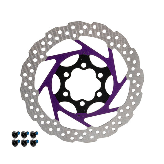 Disco de freno V2 6H 140mm Violeta