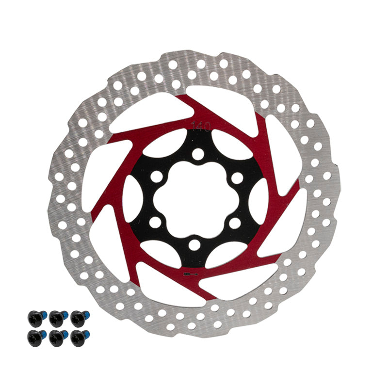 Disco de freno V2 6H 140mm rojo