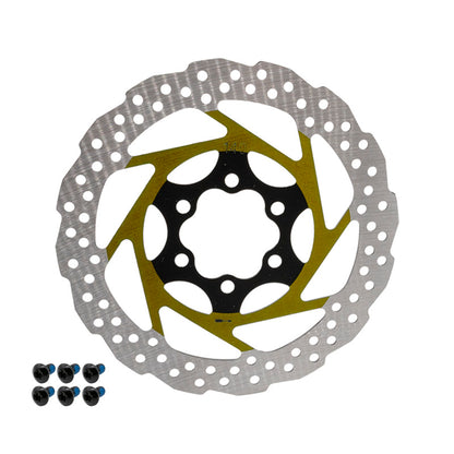 Disco de freno V2 6H 140mm amarillo
