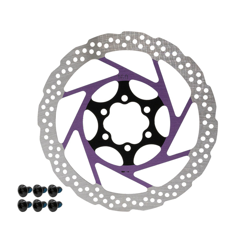 Disco de freno V2 6H 160mm Violeta