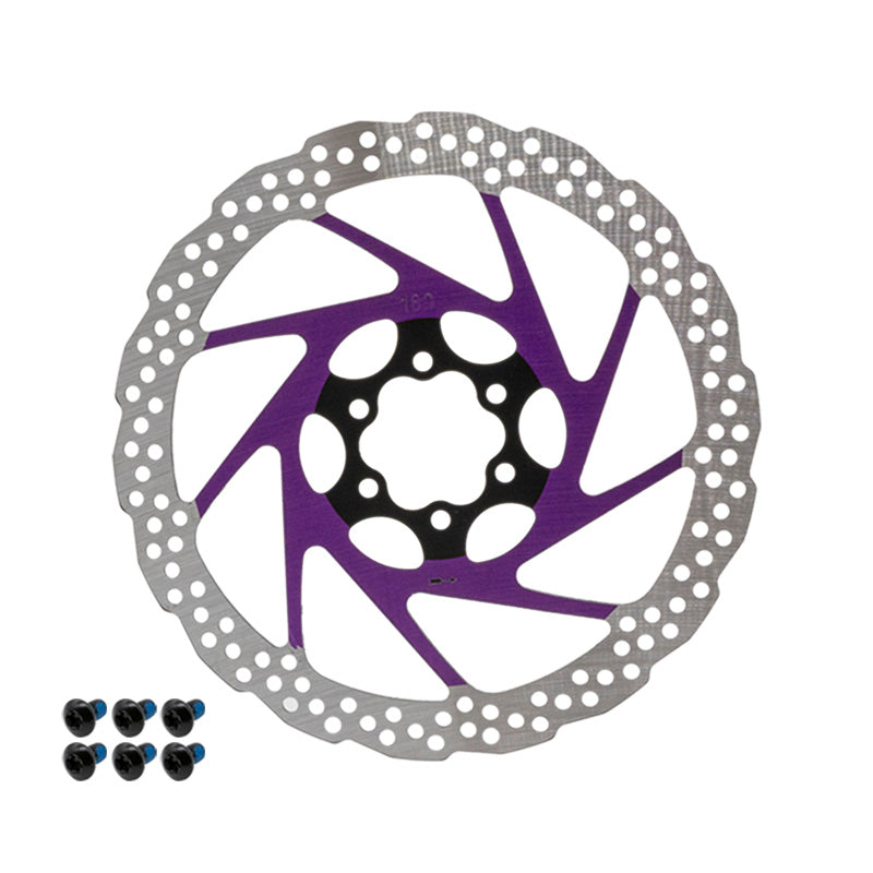 Disco de freno V2 6H 180mm Violeta