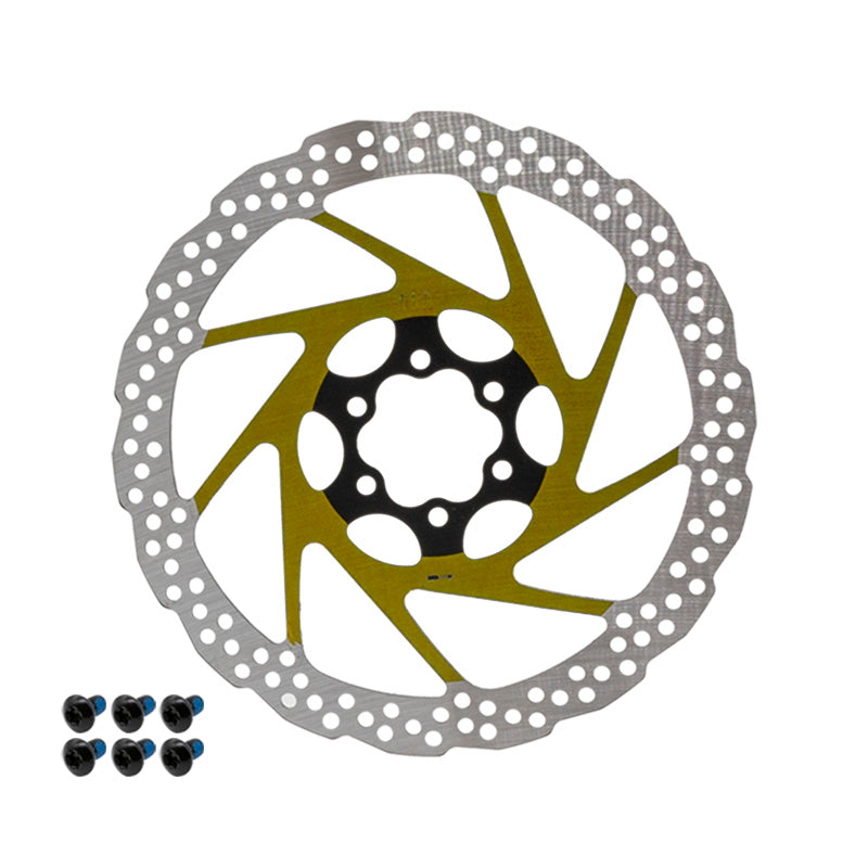 Disco de freno V2 6H 180mm amarillo
