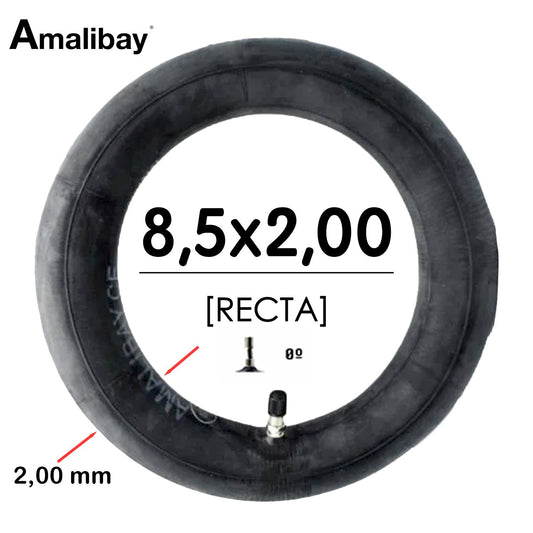 Cámara de aire 8,5x2 (válvula recta) Reforzada 120 gramos