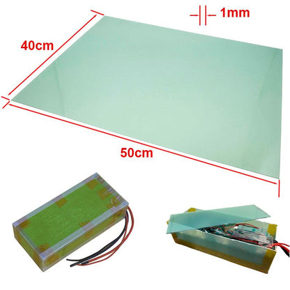 Plancha fibra de vidrio 50x40cm 1mm