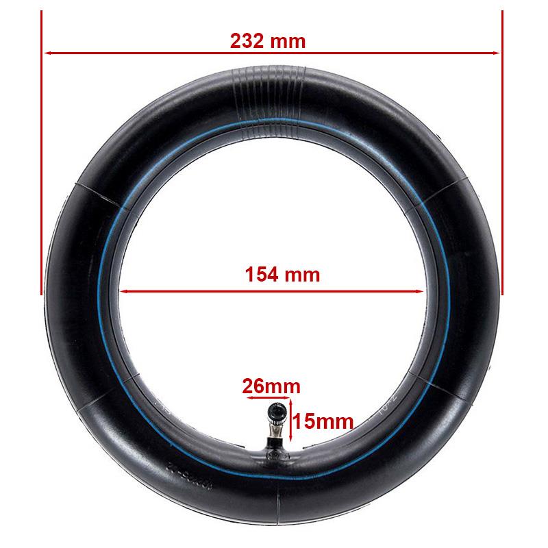 Cámara aire 10x2 VC 90x90º [Ewheel]