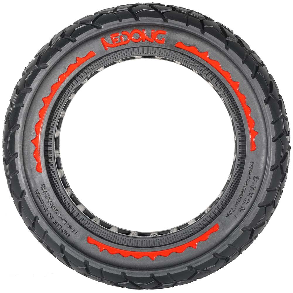 Rueda maciza roja ultraligera 9,5x2,5 (Versión offroad V2)