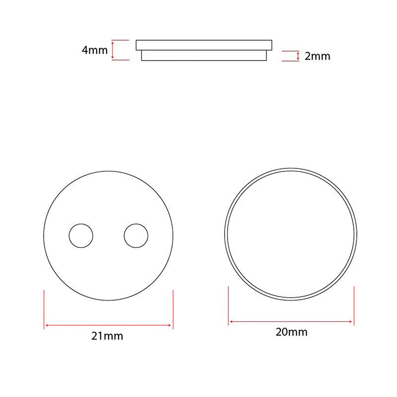 Pastilla de freno CS001-C cerámica redonda 20mm para Xiaomi [Ewheel] - 2 juegos
