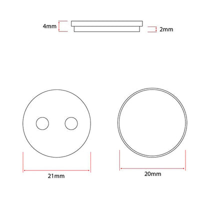 Pastilla de freno CS001-C cerámica redonda 20mm para Xiaomi [Ewheel] - 2 juegos
