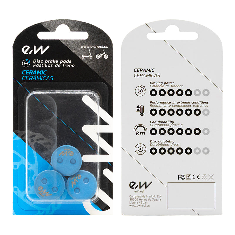 Pastilla de freno CS001-C cerámica redonda 20mm para Xiaomi [Ewheel] - 2 juegos