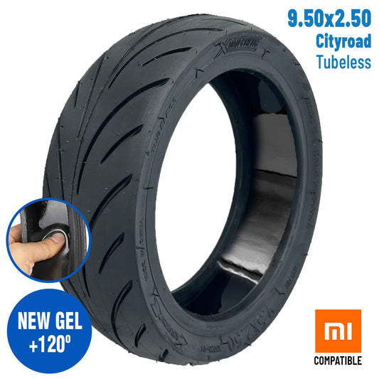 Neumático 9,5x2,50 Tubeless (Con gel antipinchazos)  - Compatible con Xiaomi