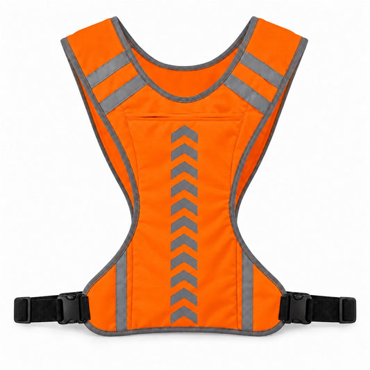 Chaleco Reflectante Ajustable con Bolsillo Naranja