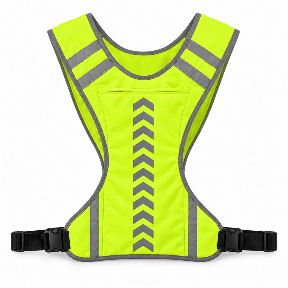 Chaleco Reflectante Ajustable con Bolsillo Verde
