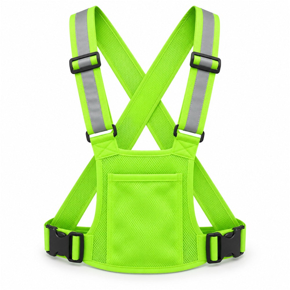 Chaleco Reflectante Ajustable con Bolsillo Verde