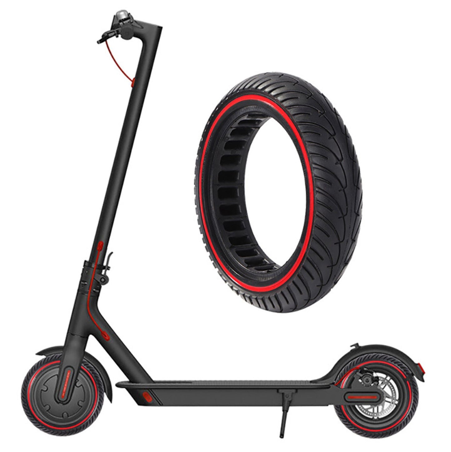 Rueda maciza ultraligera 8,5x2 - Línea Roja