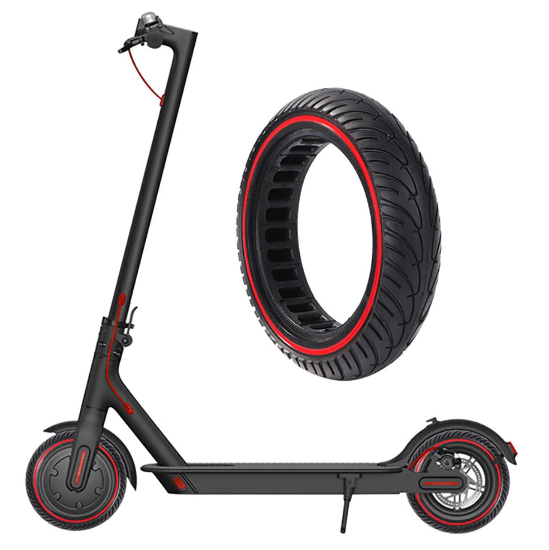 Rueda maciza ultraligera 8,5x2 - Línea Roja