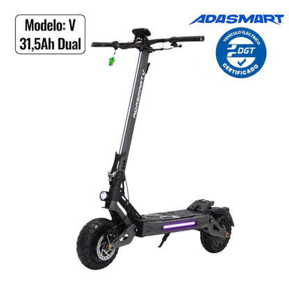 Adasmart V Plus 31,5Ah Patinete Eléctrico 48V 31,5Ah Doble Motor 500W