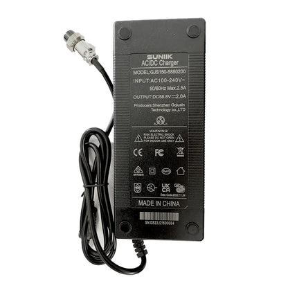 Cargador premium 58,8V 2A (conector 3 Pines GX16) 52V