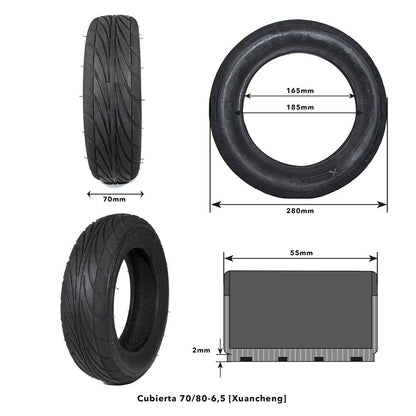 Cubierta 70/80-6,5 Tubeless