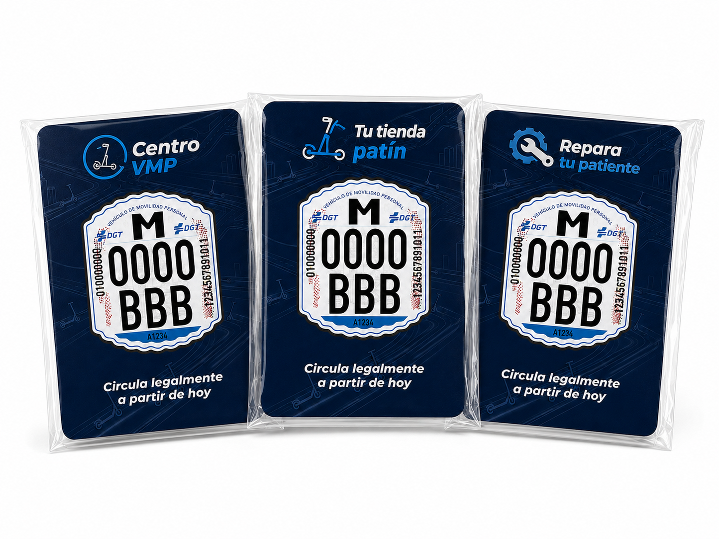 Matrículas DGT personalizadas con logotipo – Lote 500 unidades