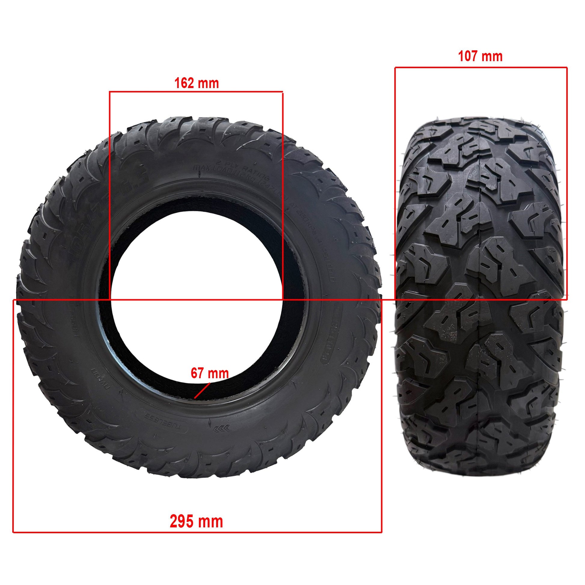 Rueda Cubierta 105/75-6,5 Tubeless