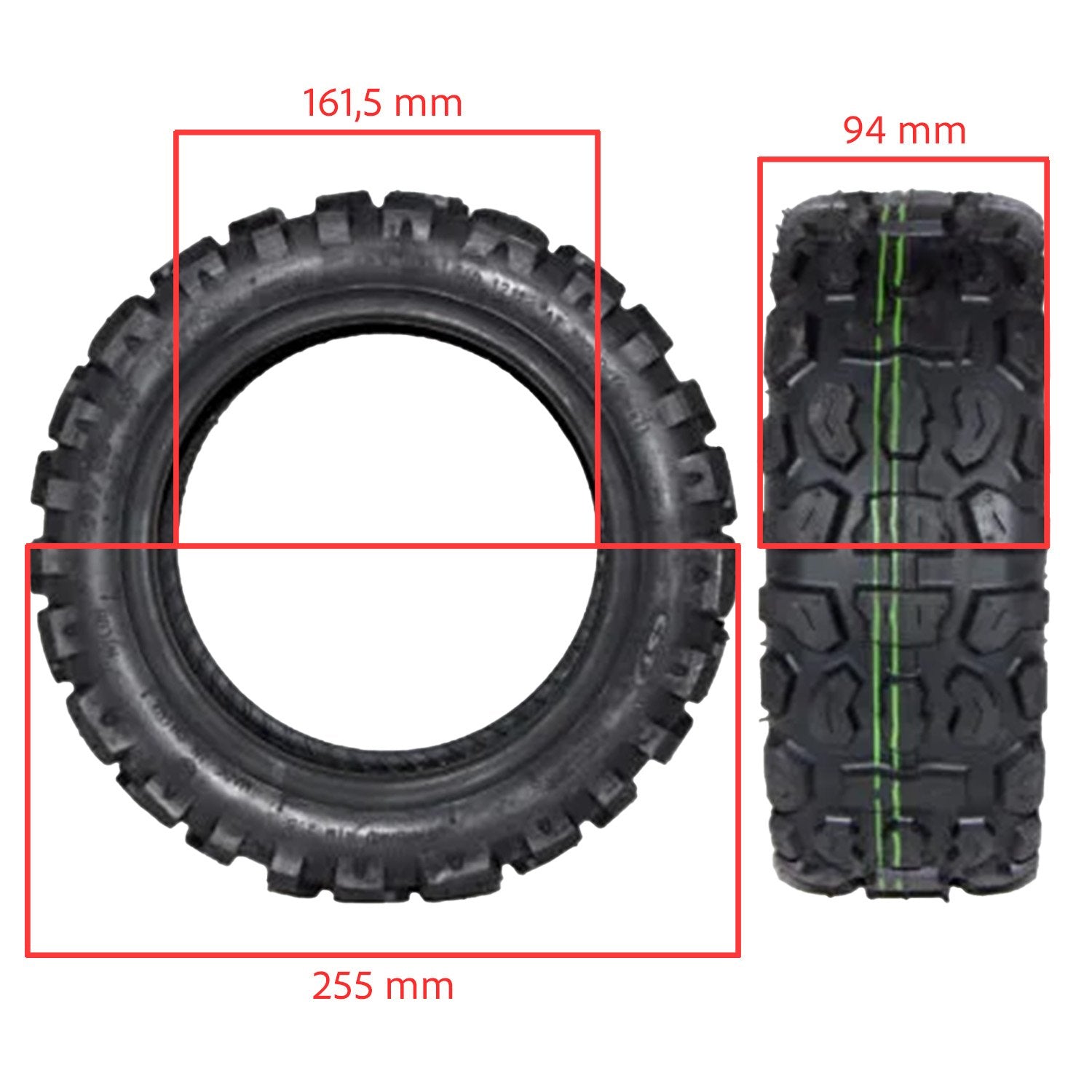 Rueda Cubierta 11x3 offroad (90/65-6,5) Tubetype Tubeless
