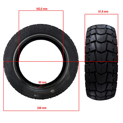 Rueda cubierta semi-todoterreno 10x2,75-6,5 Tubeless