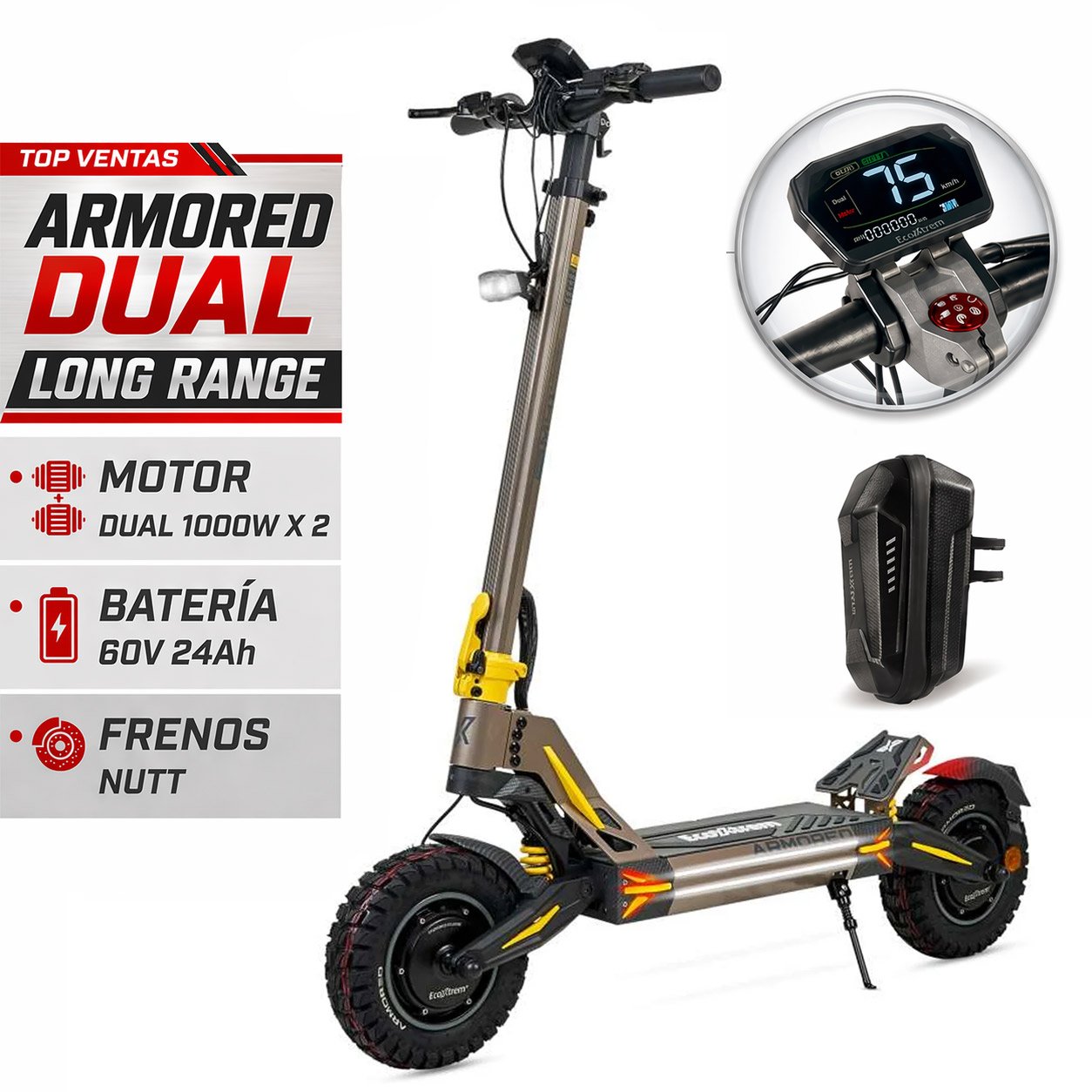 Ecoxtrem Armored Dual Long Range - DGT Homologado 2026 (Bronce) Tubeless