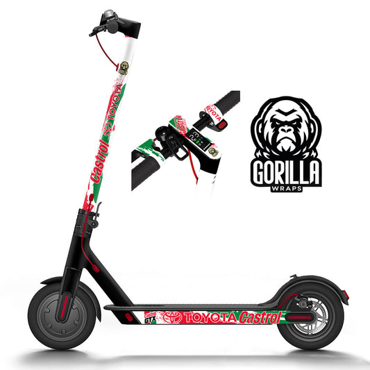 Vinilo Xiaomi M365, 1S, PRO, PRO 2, MI3 diseño Castrol - Básico
