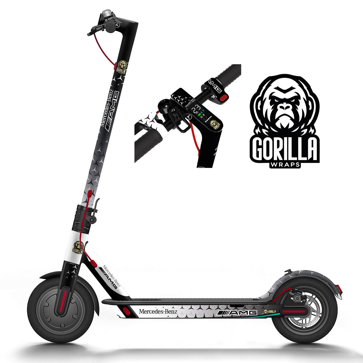 Vinilo para Xiaomi M365, 1S, PRO, PRO 2, MI3 Mercedes AMG - Completo