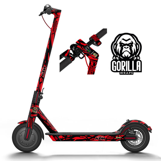 Vinilo para Xiaomi M365, 1S, PRO, PRO 2, MI3 KTM Rojo - Completo