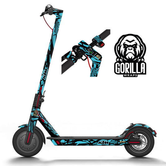 Vinilo para Xiaomi M365, 1S, PRO, PRO 2, MI3  KTM Azul turquesa - Completo
