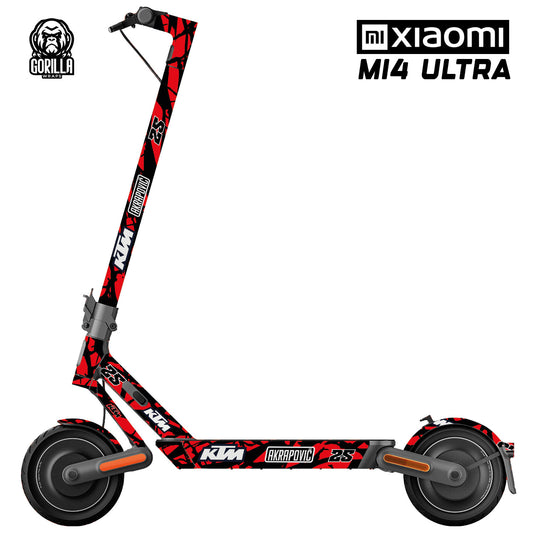 Vinilos para patinete electrico Xiaomi MI4 ULTRA KTM Red