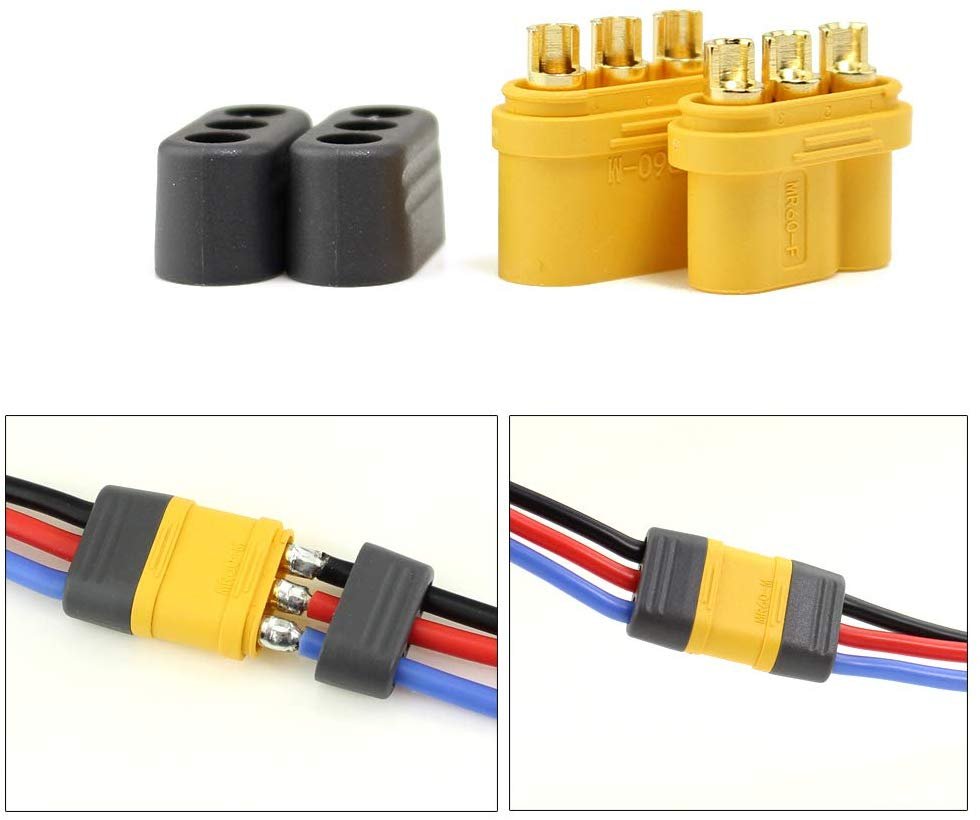 Conector MR60 (5 pares) 5M/5F + 10 protectores
