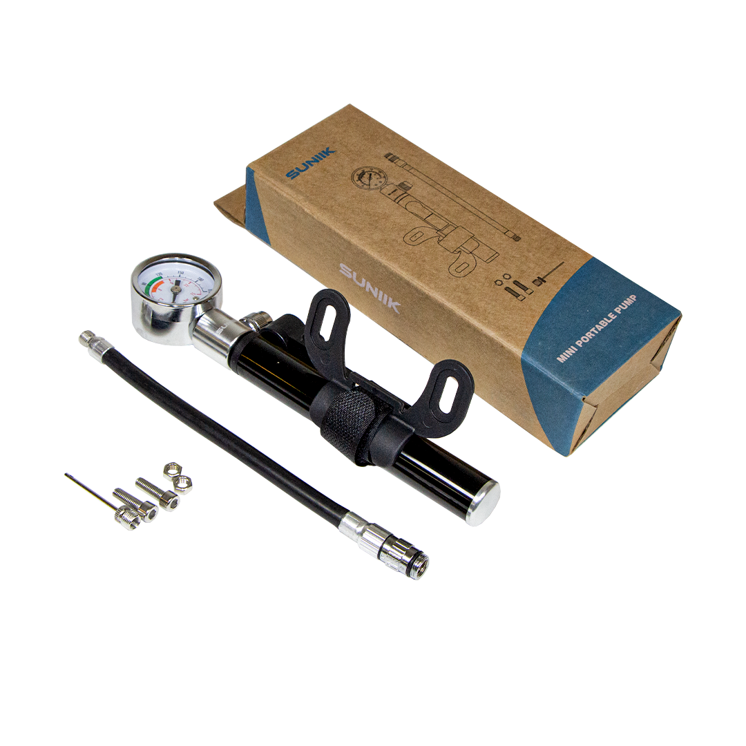 Inflador manual con barómetro