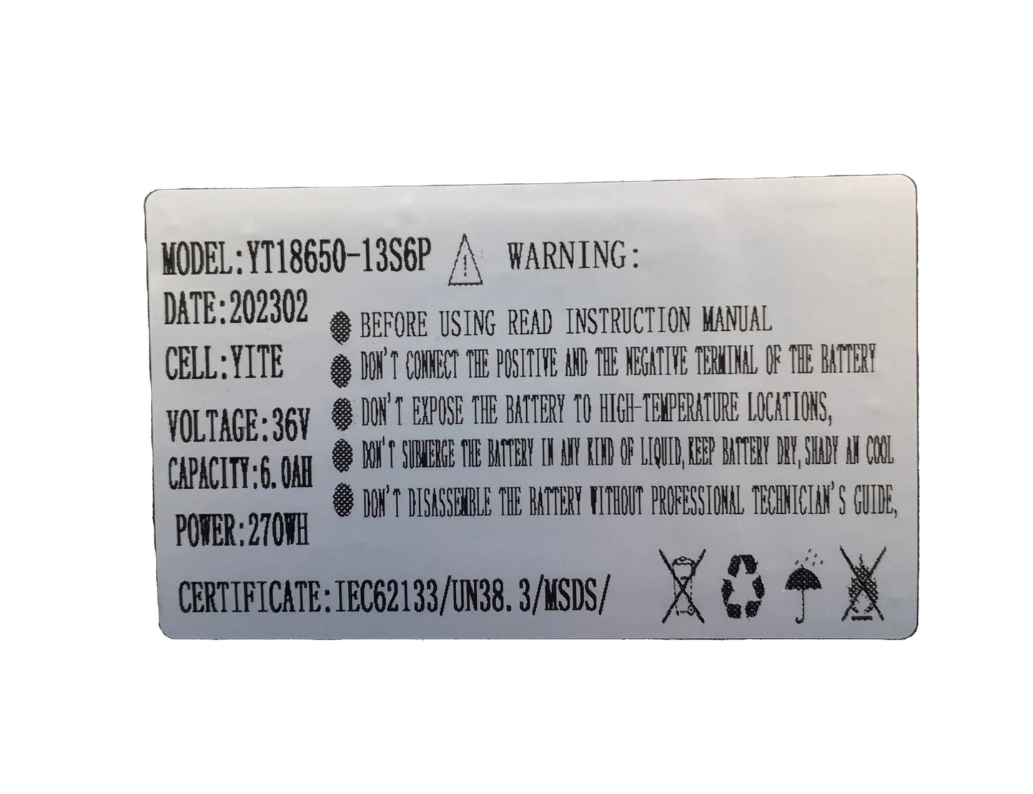 Batería  Kugoo S1 36V Original