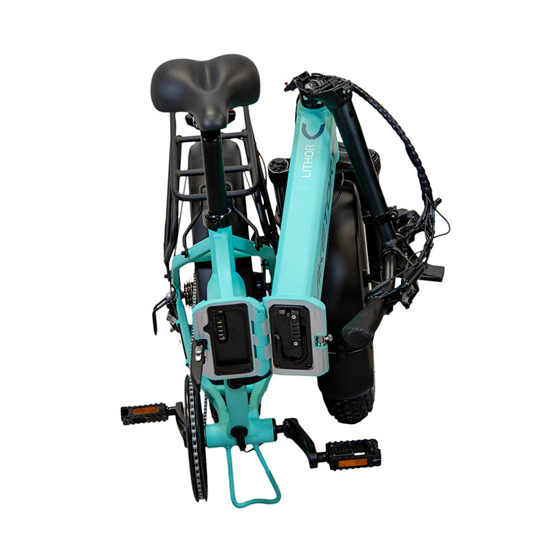 LITHOR - Fatbike plegable - Turquesa