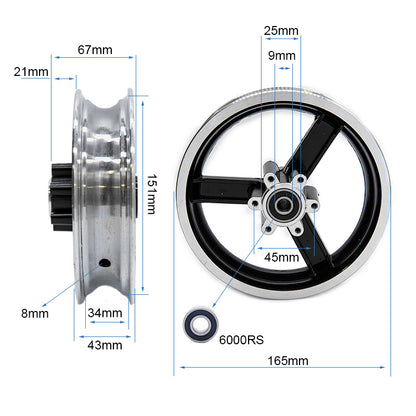 Llanta de 6"  y bisel 34mm para Kugoo kirin M4