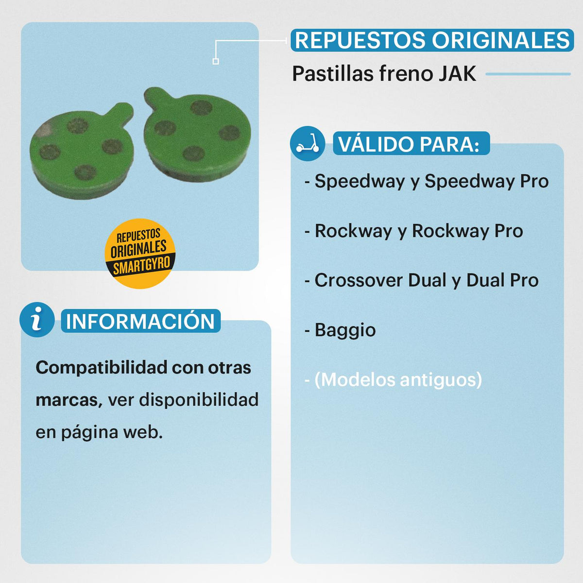 PASTILLAS DE FRENO PARA PINZAS JAK (2 unidades) - PP27-063 - SportRiders - imagen 3
