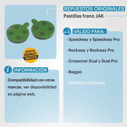 PASTILLAS DE FRENO PARA PINZAS JAK (2 unidades) - PP27-063 - SportRiders - imagen 3