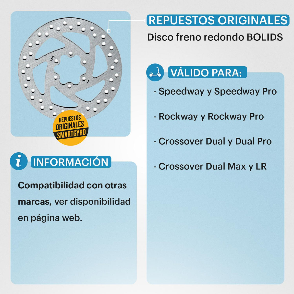 DISCO FRENO REDONDO SPEEDWAY, ROCKWAY Y CROSSOVER - PP27-065 - SportRiders - imagen 5
