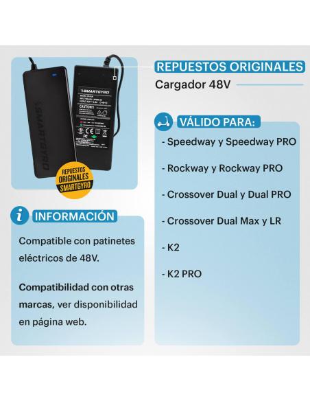 SMARTGYRO CARGADOR 4800 PARA PATINES DE 48V - PP27-069 - SportRiders - imagen 6