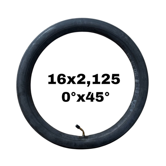 Cámara de aire 16x2,125 válvula 0ºx45º