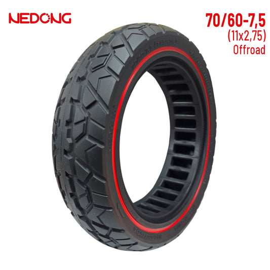 Rueda maciza 70/60-7,5 Roja compatible con ZT3 [Nedong]