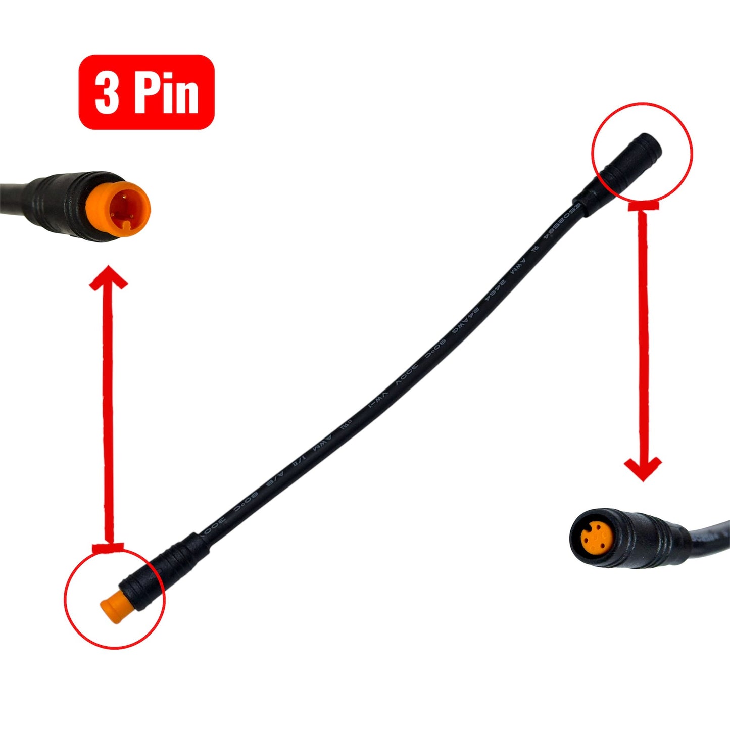 Cable M6 extensor de 3 pines