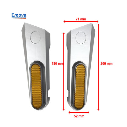 Tapa de rueda trasera c/tornillería para patinete Xiaomi MI5 Pro (izq-der)